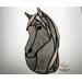 Arabian Horse in Gray, shown on a light box- light on.